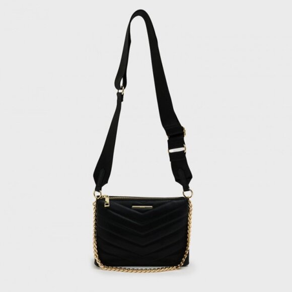 Aldo Kosygin Black Quilted Crossbody Evening Chain Bag - Picture 12 of 14